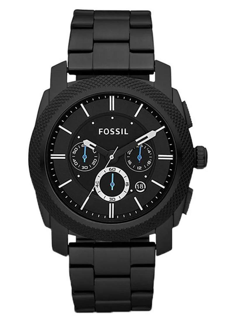 Premium Men Analog Chronograph Watch Stainless Steel Water Resistant (Black, 45 mm) punie