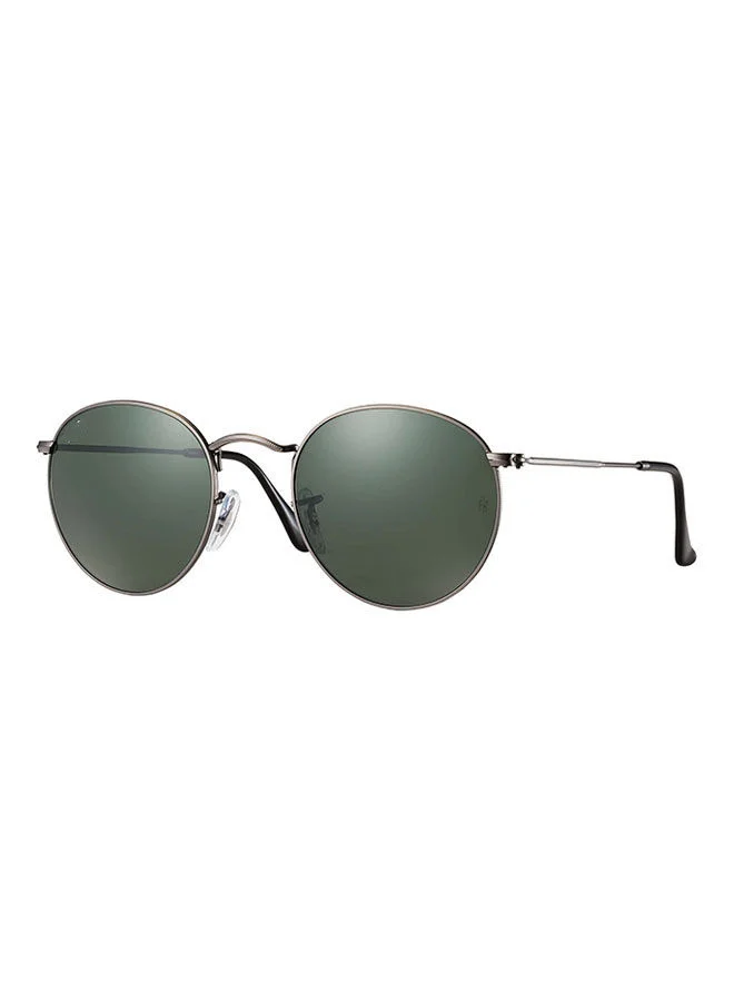 Premium Round Full Rim Sunglasses Unisex Vintage Style UV Protection (Grey, 50 mm) izze5