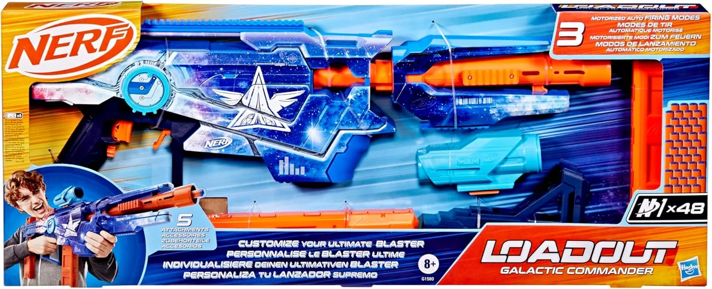 Galactic Commander Motorized Foam Dart Blaster with 48 Darts and 3 Firing Modes (48-Piece Set) zprq3