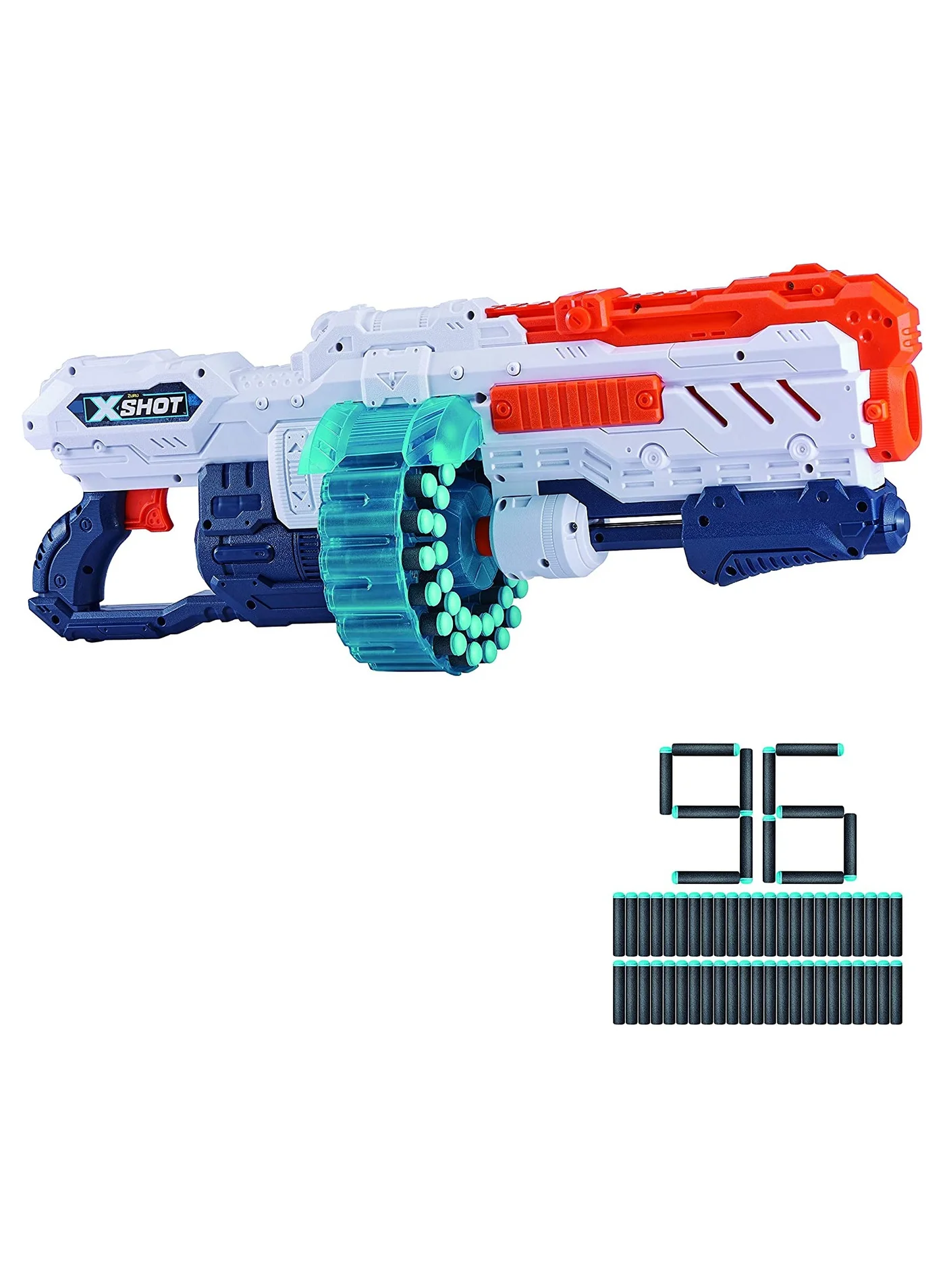 X-Shot Turbo Advance Foam Dart Blaster with 40-Dart Rotating Barrel and 96 Darts (1 Piece) r0yvx