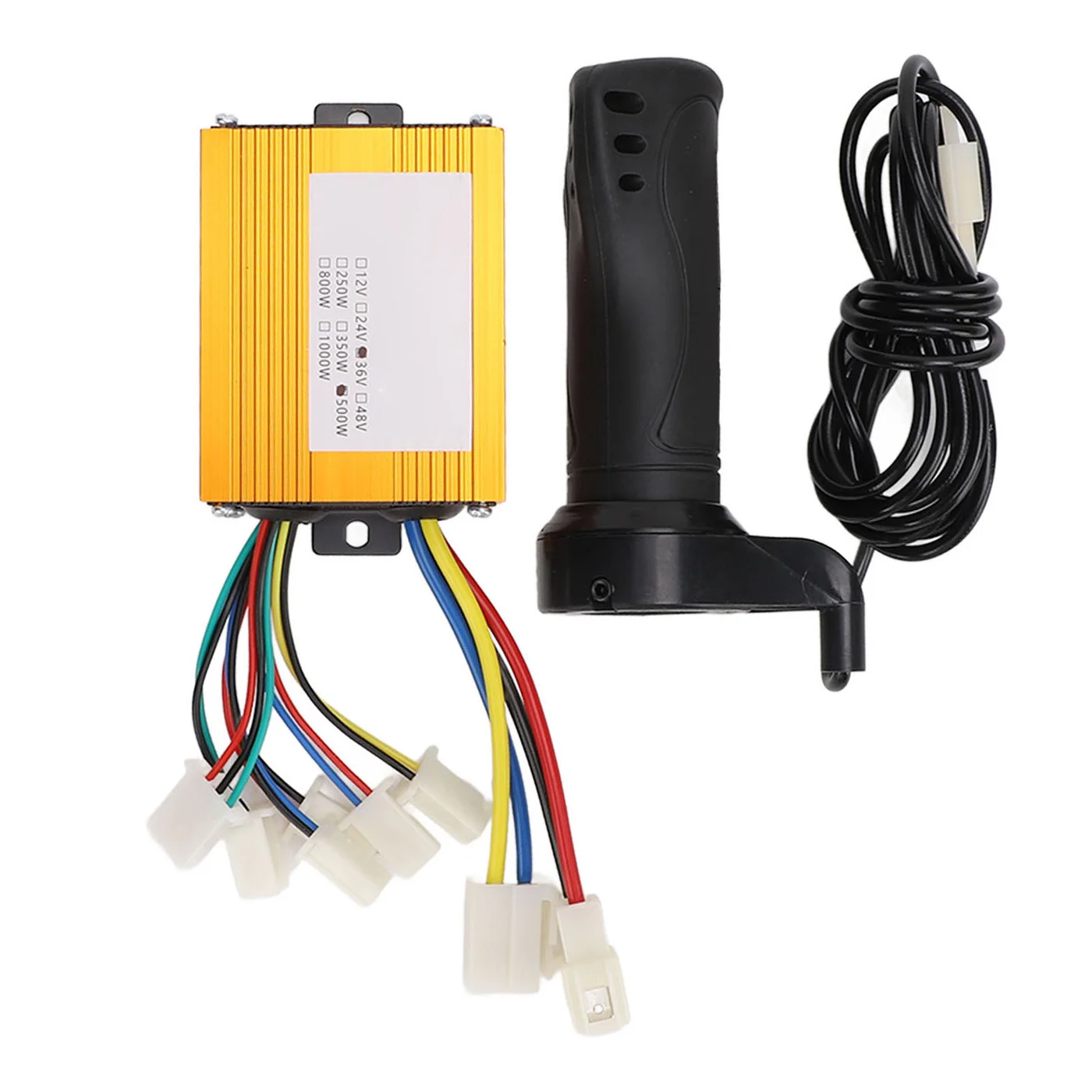 Premium 36V 500W Brushed Motor Speed Controller with Throttle Grip for Electric Bike and Tricycle (36V, 500W) n90mx