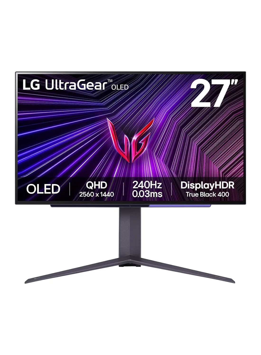 Ultra-HD 27 Inch OLED QHD Gaming Monitor 240Hz 0.03ms Response Time Premium Ergonomic Display (Black, 27 Inch) f1j2d