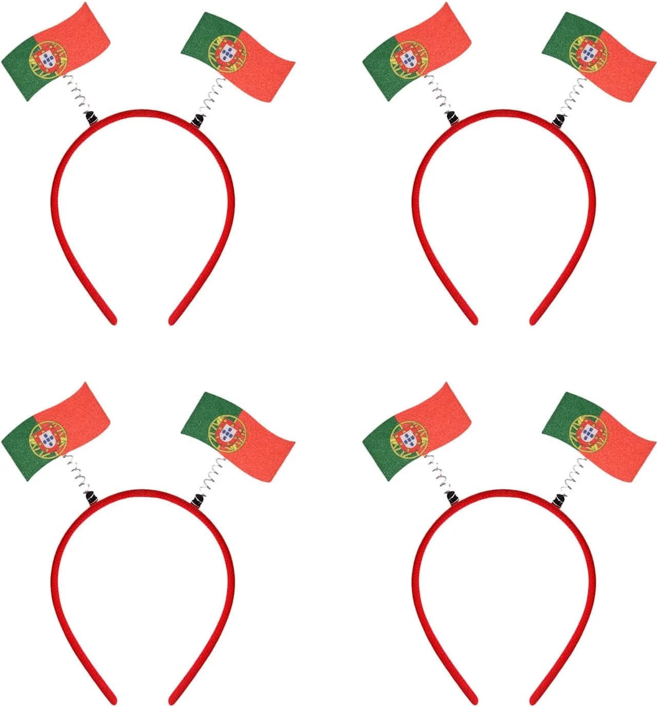 Portugal Flag Headwear Set for Sports Events and National Celebrations (4 Pieces) ee64s