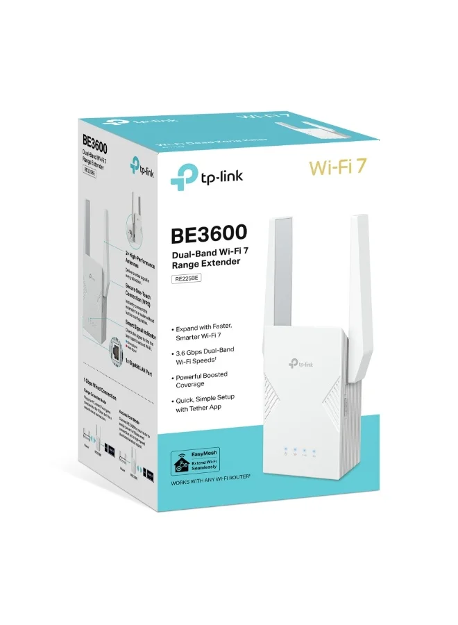 Premium BE3600 Dual-Band Wi-Fi 7 Range Extender High-Speed Wireless Signal Booster for Home and Office (1 Unit) yc3ry