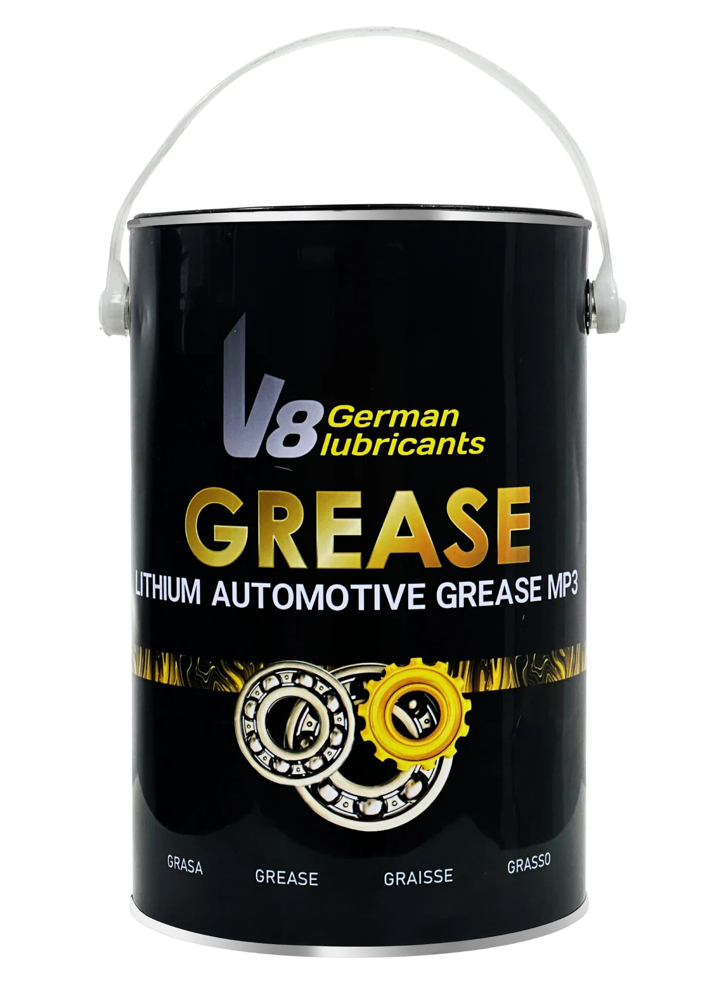 V8 German Lubricants Lithium Automotive Grease MP3 High-Performance Multipurpose Lubricant for Vehicles and Machinery (4 kg) ut691