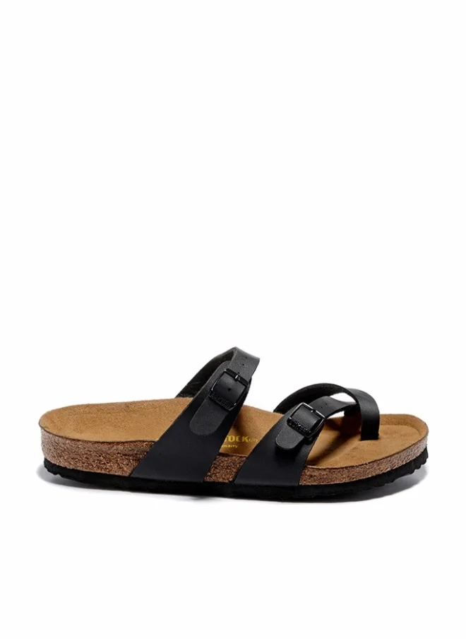 Premium Thong Sandals Adjustable Straps Comfortable Footbed for Women (Black, 38 EU) kd8l6