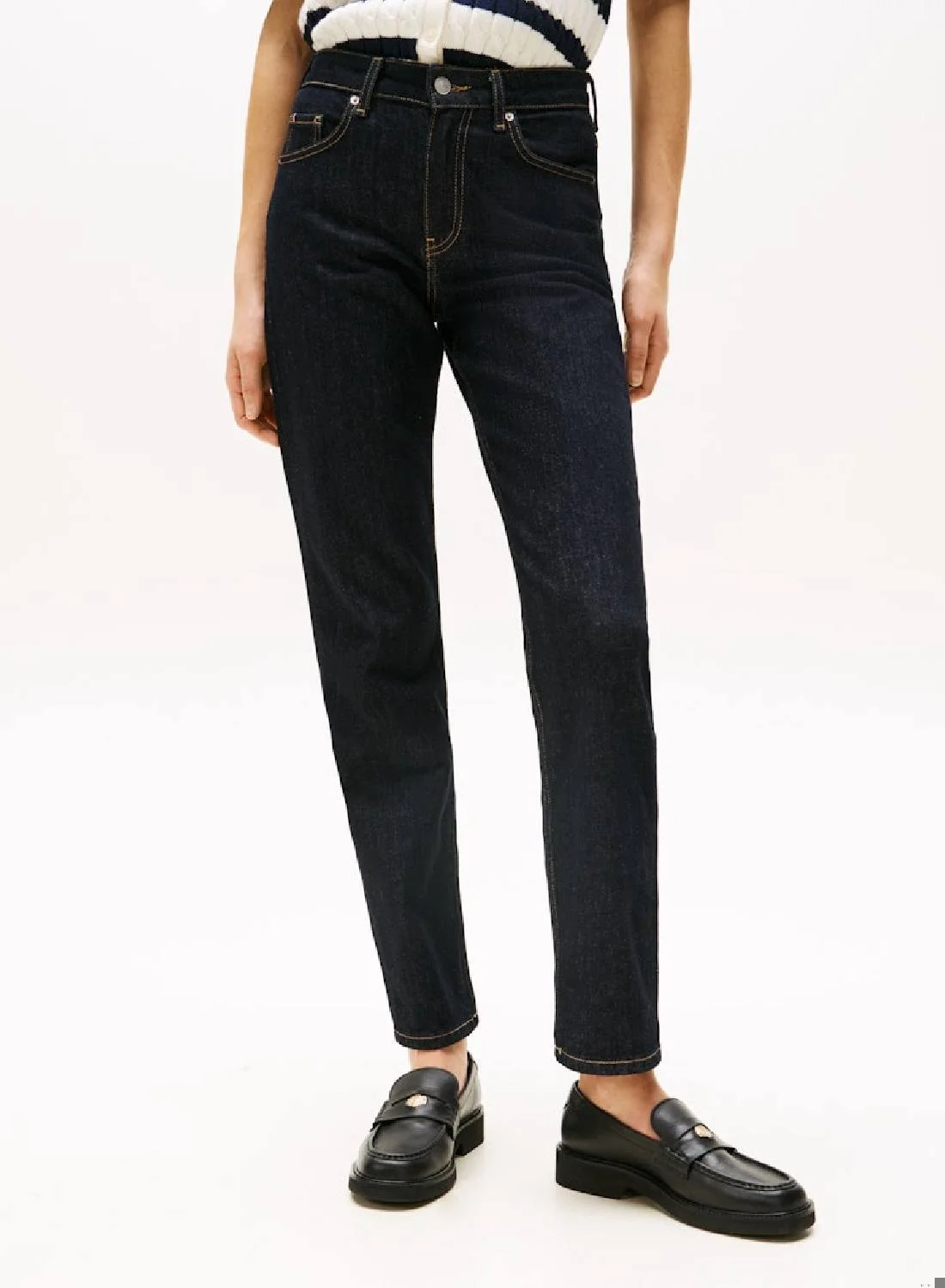 Premium Mid Rise Classic Straight Jeans (Blue, 32W x 32L) 9ok3f