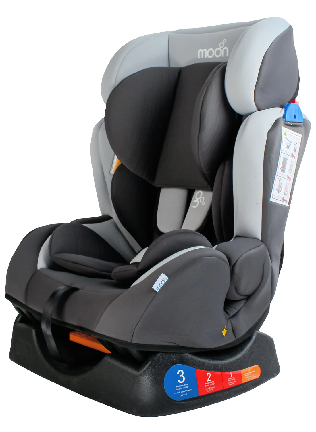 Moon Convertible Baby Car Seat Group 0/1/2 Adjustable Infant and Toddler Travel Seat (Charcoal Grey, 0-25kg) psi3b