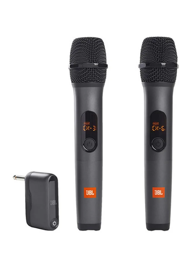 Premium Audio Wireless Microphone Set Professional Bluetooth Dual Mic System (Black, 1 Set) 2gexo