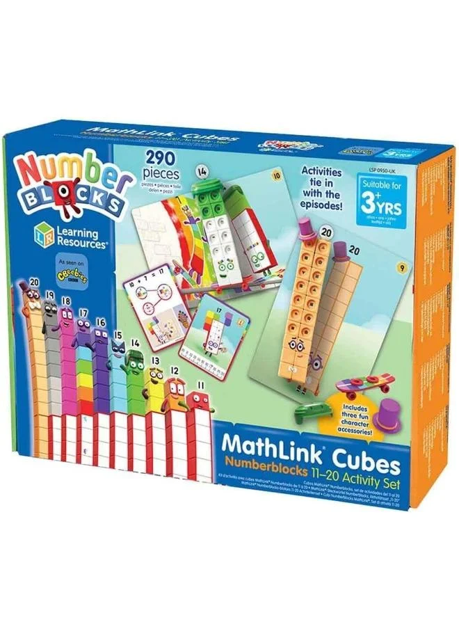 Learning Resources Numberblocks 11-20 Mathlink Cubes Activity Set (155-Piece, Educational STEM Building Blocks for Kids) z5lc5