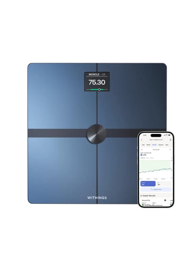 Premium Smart Body Composition Scale Digital Health Monitor with Precision Sensors (Black) hywn6