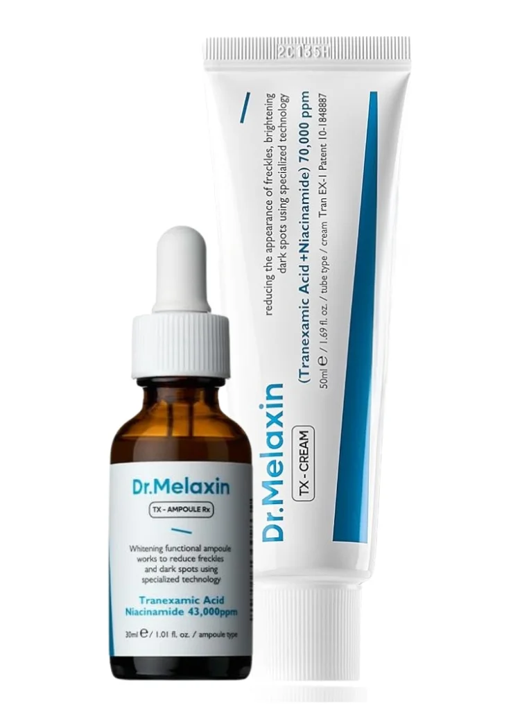 Premium Brightening Skincare Set (Ampoule 30 mL and Cream 50 mL) for Radiant Complexion and Even Skin Tone 1brwq