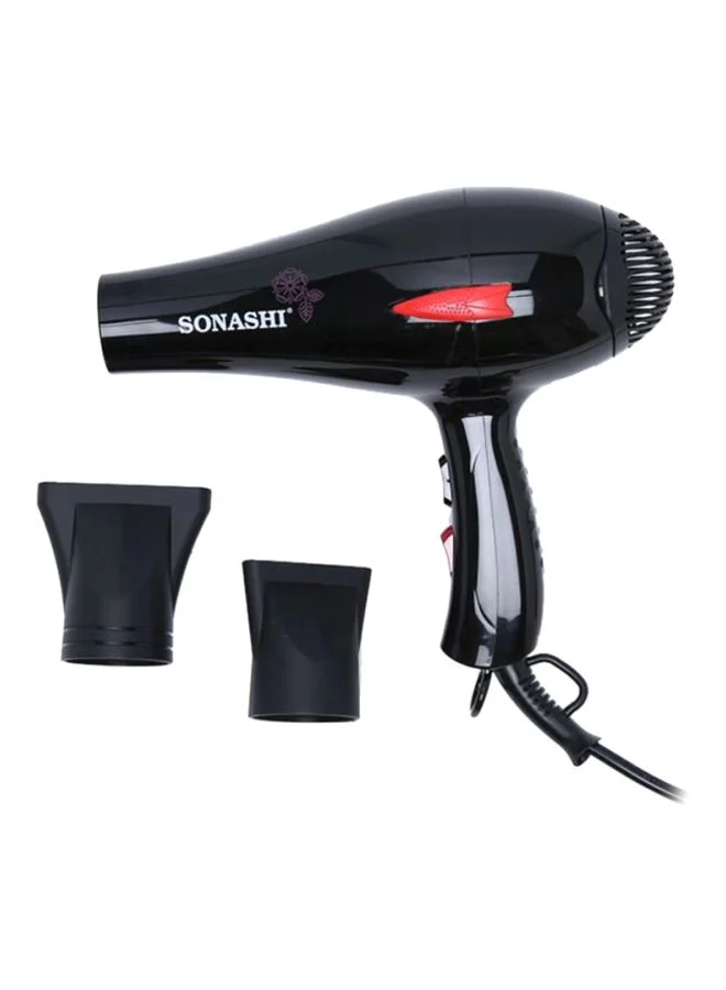 Sonashi Professional Hair Dryer 2000W with 3 Heat Settings and Cool Shot Function (Black, 2000W) tfkbl