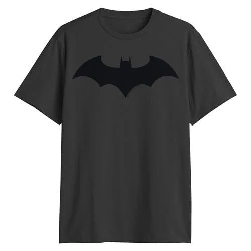 Graphic Logo Symbol Justice League Costume T-Shirt (Charcoal, Adult) ovvmg