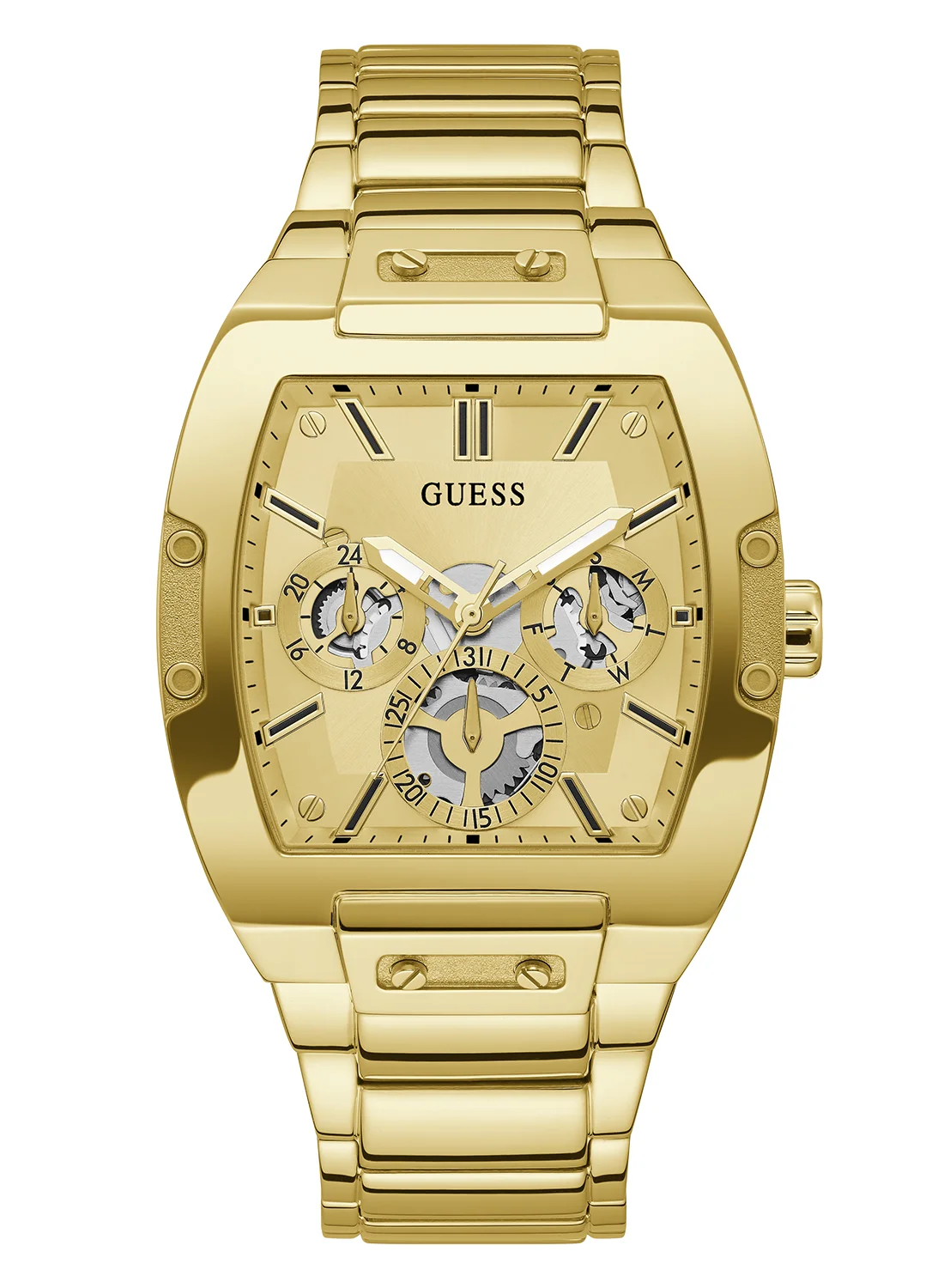 Premium Analog Quartz Wristwatch for Men Stainless Steel Band (Silver, One Size) me43u