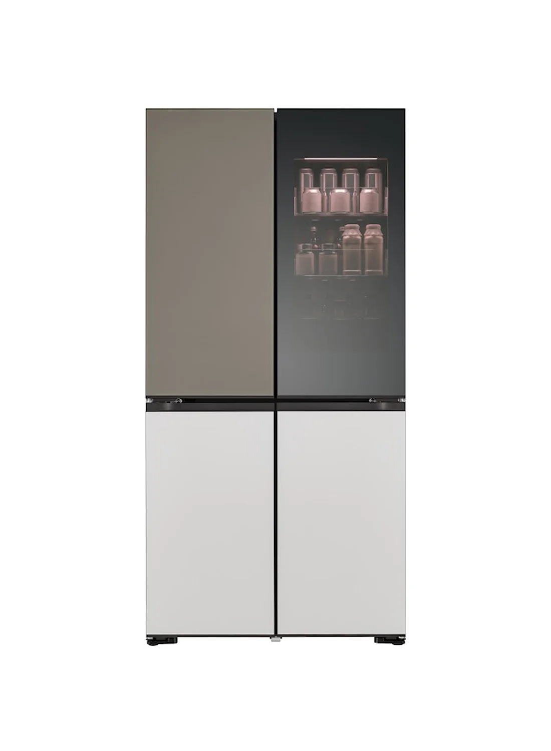 Ultra-HD Premium 617L Double Door Refrigerator with Insta-View Sensor and Integrated Bluetooth Speaker (Grey, 617L) wbkah