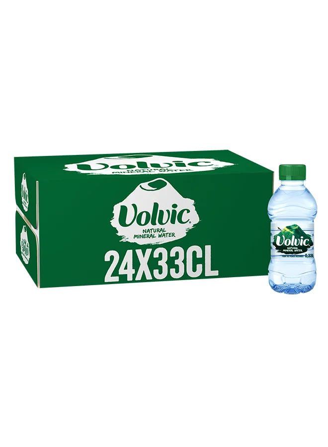 Volvic Natural Mineral Water Premium Hydration (Pack of 24, 330 mL) 6ui38