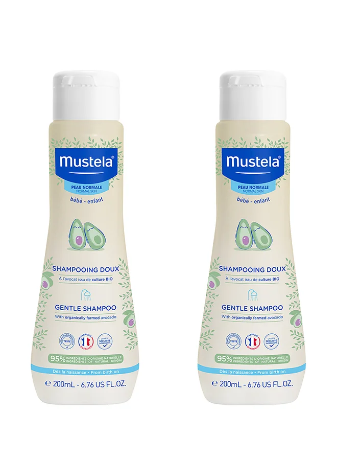 Gentle Baby Shampoo with Avocado Extract (2 x 200 mL) - Mild Cleansing Formula for Infants and Toddlers rq33r