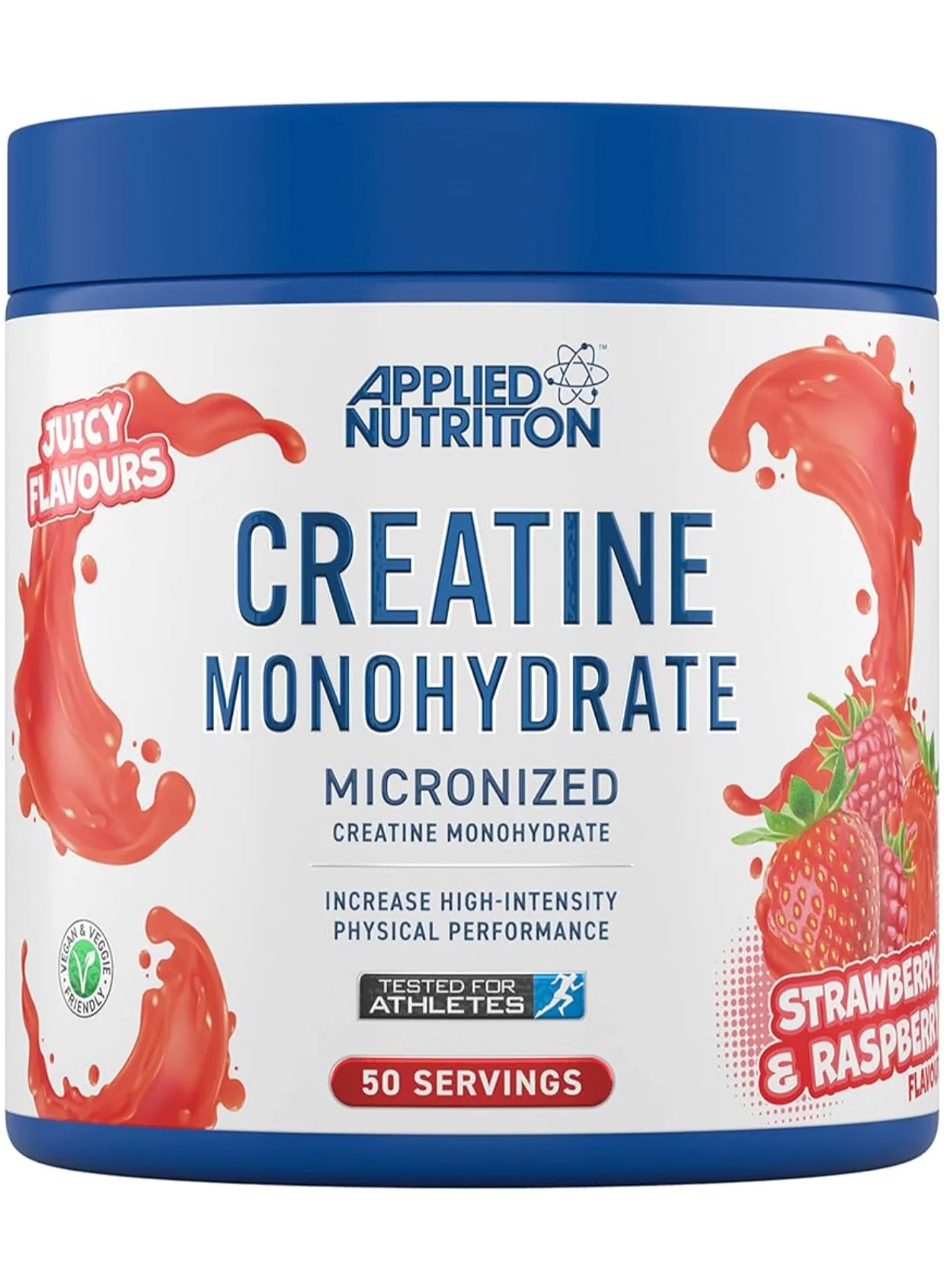 Applied Nutrition Creatine Monohydrate Micronized Powder Premium Sports Supplement (Strawberry & Raspberry, 250g) rdapi