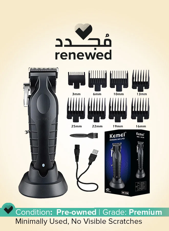 Kemei Cordless Hair Clipper and Beard Trimmer Professional Grooming Kit (Black, 1 Piece) wekn5