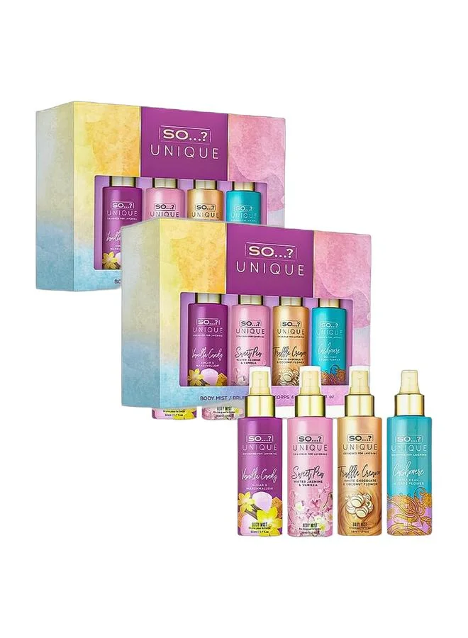 So¡­? Mini Body Mist Fragrance Gift Set for Women (8 x 50mL) - Vanilla Candy, Sweet Pea, Truffle Cream & Cashmere Scents hveqa