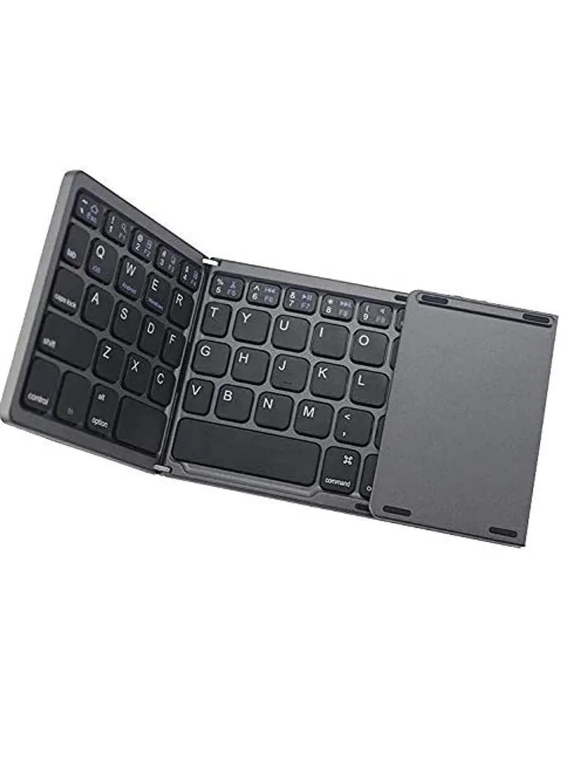 Gulf Trend Ultra Thin Foldable Bluetooth Keyboard with Integrated Touchpad for Tablet Laptop and Mobile Devices (Portable Wireless Design) kpofe