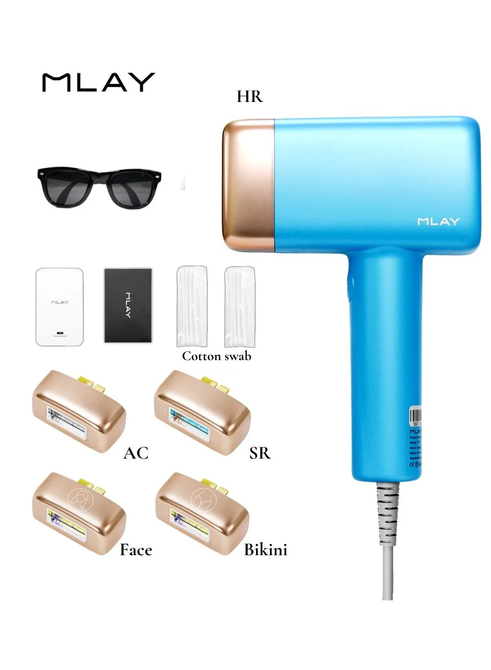 MLAY T14 IPL Hair Removal Device with Ice Cooling Technology (Blue, 500,000 Flashes) 1a3po