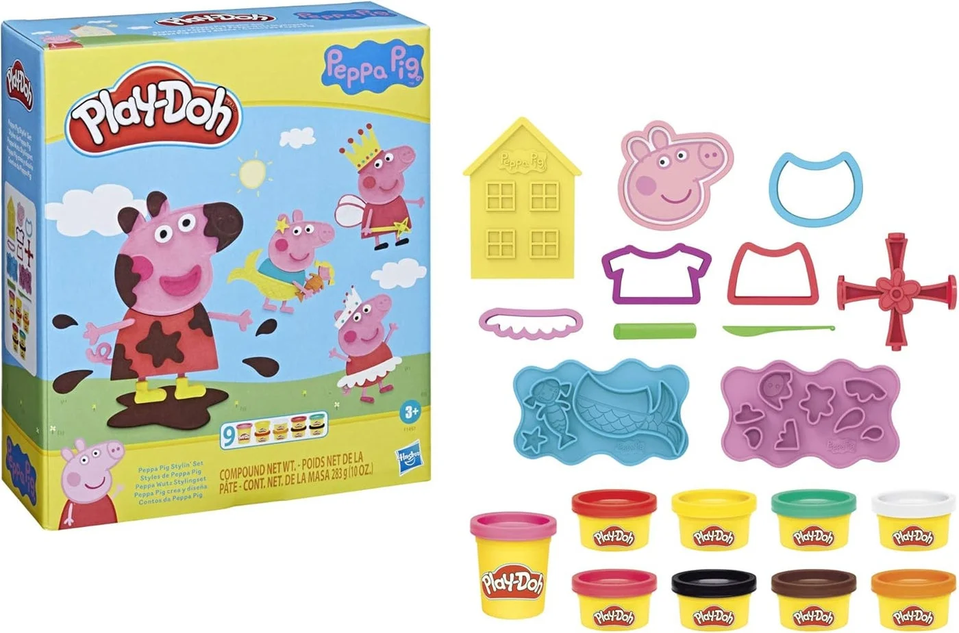 Creative Modeling Dough Activity Set with 9 Compound Tubs and 11 Character Accessories (Kids Craft Kit) qsyuj