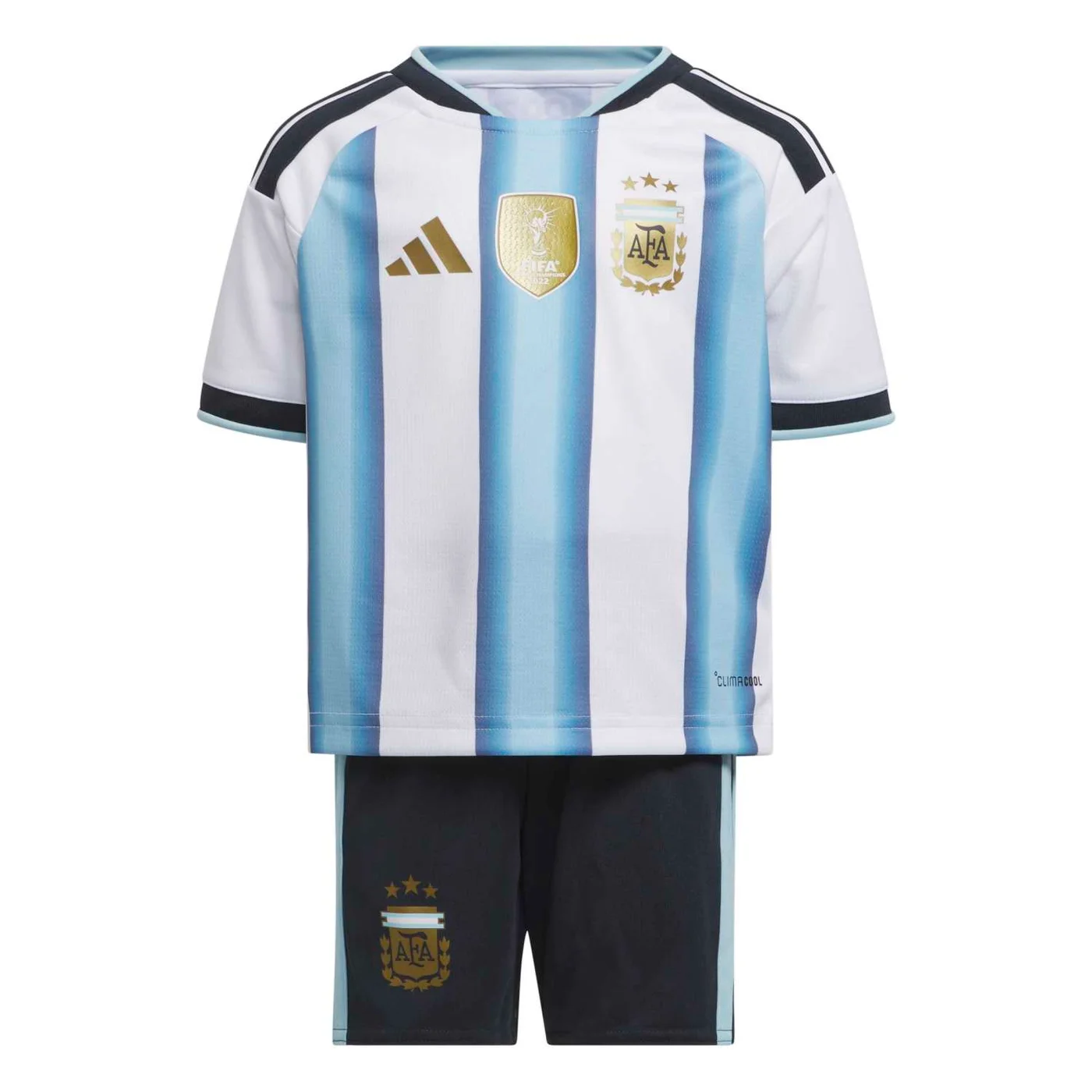 Sport Argentina Home Kids Jersey Set (Blue and White, Size 26) nrzmb