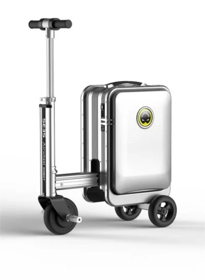 Airwheel SE3S Smart Electric Riding Suitcase, Portable Motorized Luggage with Removable Battery (Silver, 20-inch) f54k3