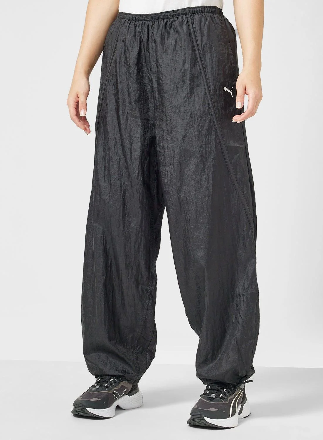 Sport Woven Pants Lightweight Breathable Athletic Trousers for Women (Black, Medium) l08aw