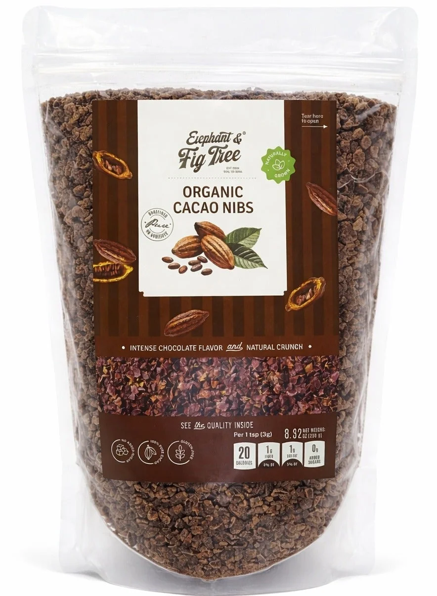 Elephant & Fig Tree Organic Cocoa Nibs Pure Crushed Cocoa Beans Superfood (250g) tpxl5