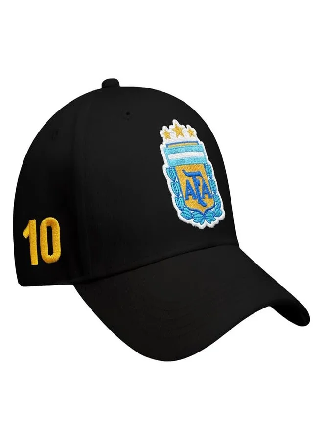 Premium Football Player Graphic Cap Adjustable Sport Hat for Fans (Black, One Size) 55jud