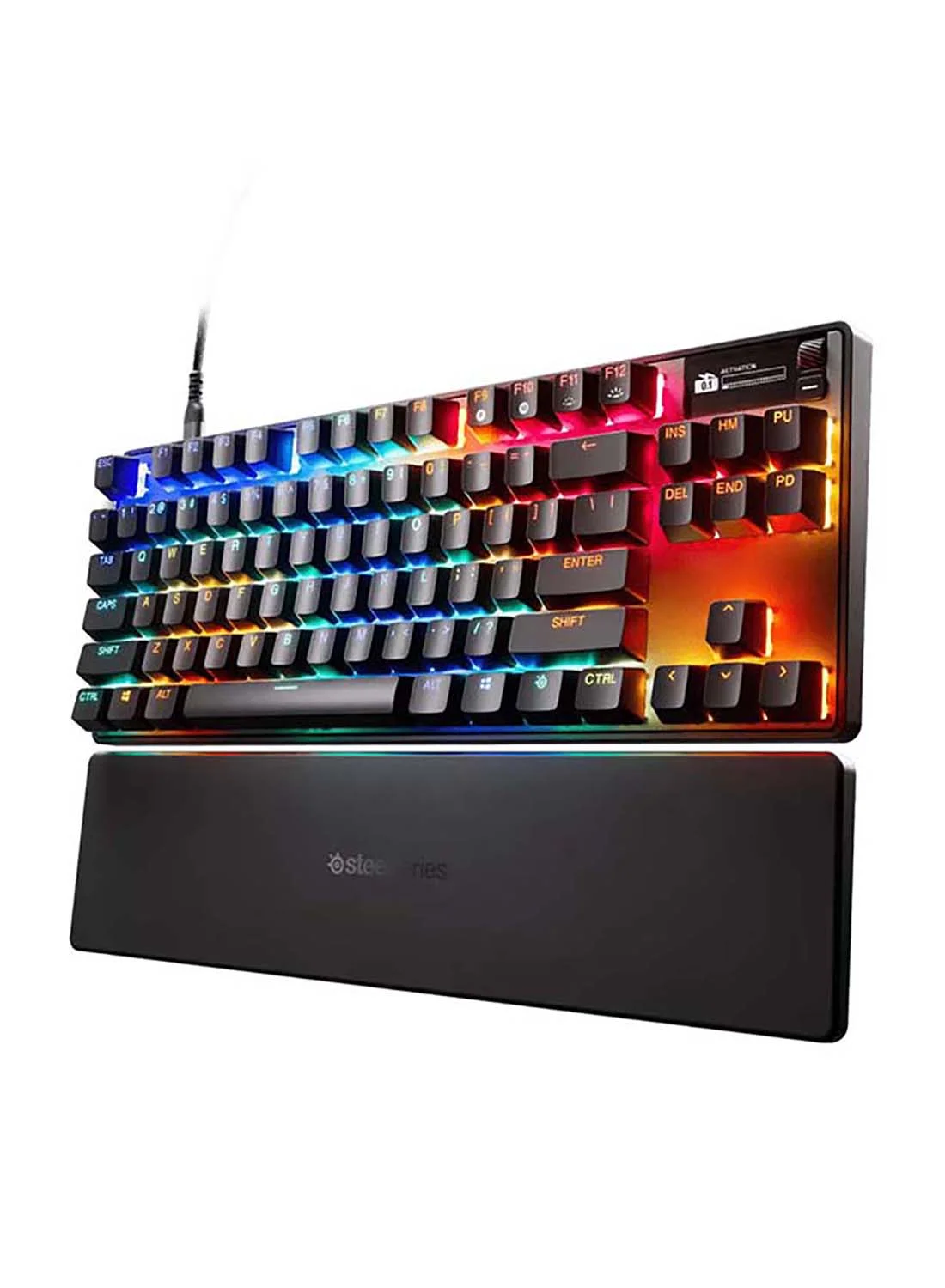 Premium Mechanical Gaming Keyboard with Adjustable HyperMagnetic Switches and Double Shot PBT Keycaps (Black, TKL Layout) 4yaov