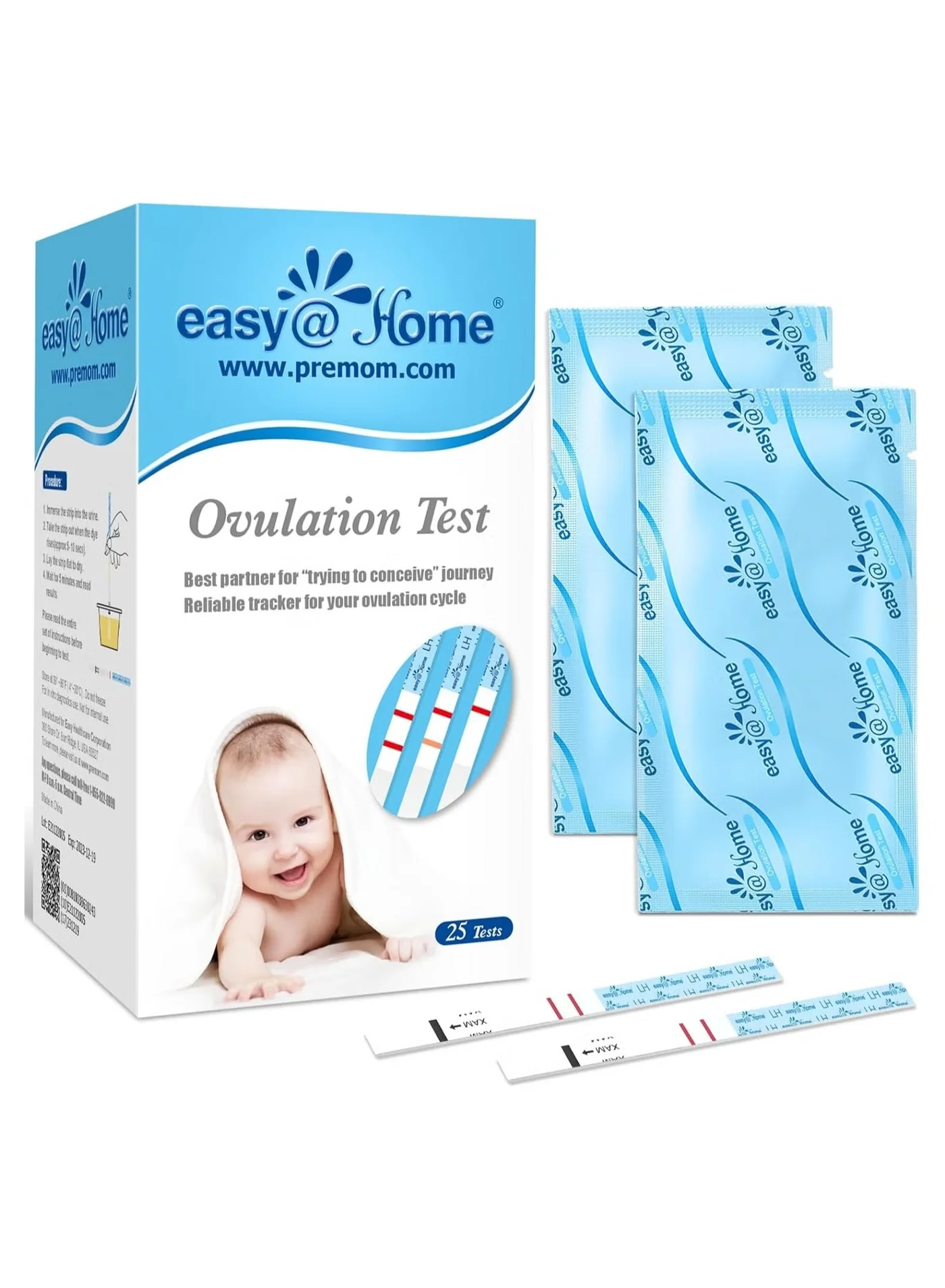 Ovulation Predictor Test Strips Kit for Fertility Tracking (25 Pack) 0cwjw