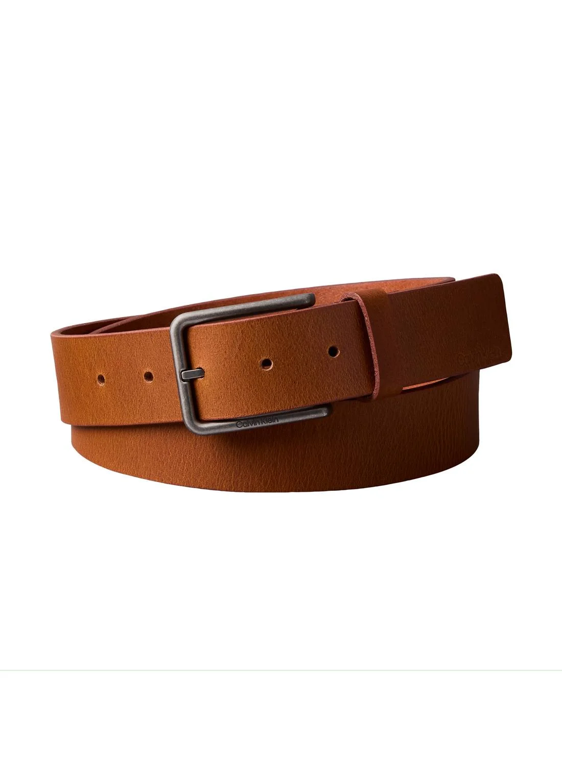 Premium Full-Grain Leather Belt (Solid Brown, 110 cm) Durable Waist Accessory for Men n4pyj
