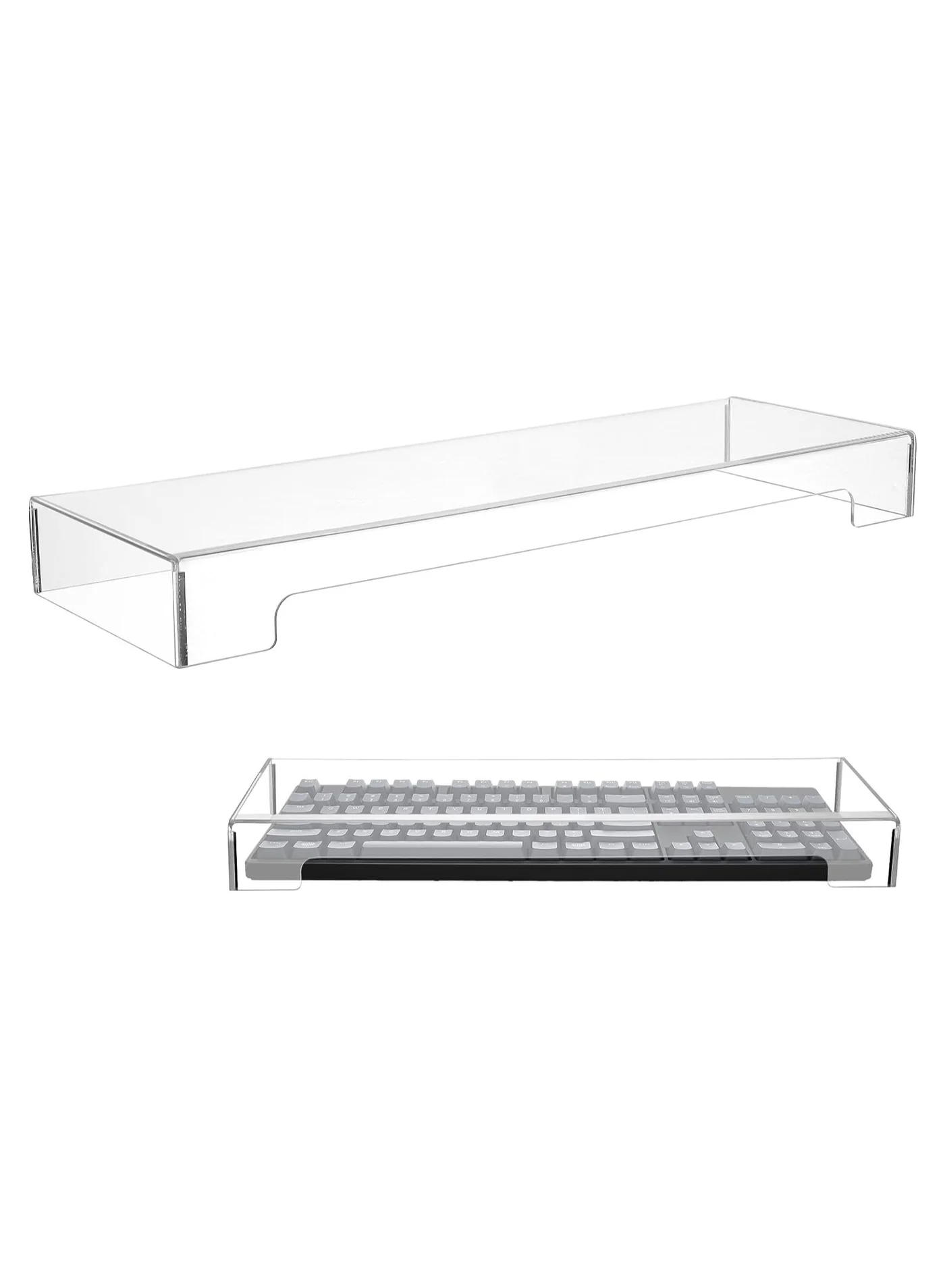 TPGP Premium Acrylic Keyboard Dust Cover (Clear, 47 x 15 x 4.5 cm) - Protective Shield for Desktop PC Keyboards pzx5d