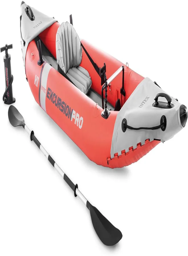 Professional Inflatable Kayak Set with Deluxe Paddles and High-Output Pump (SuperTough PVC, 384 cm) hx45w