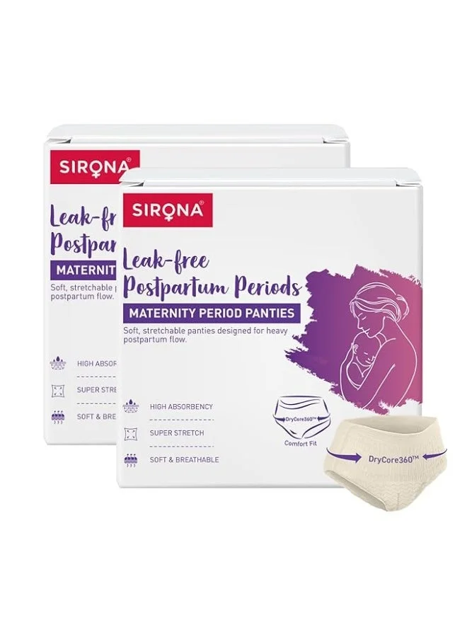 Sirona Maternity Postpartum Disposable Panties (White, L-XL, Pack of 20) High Absorbency Leak-Proof Underwear for Women q8rup
