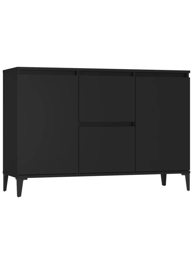 VidaXL Sideboard Storage Cabinet (Black, 104x35x70 cm) Premium Engineered Wood Modern Living Room Furniture szcvw