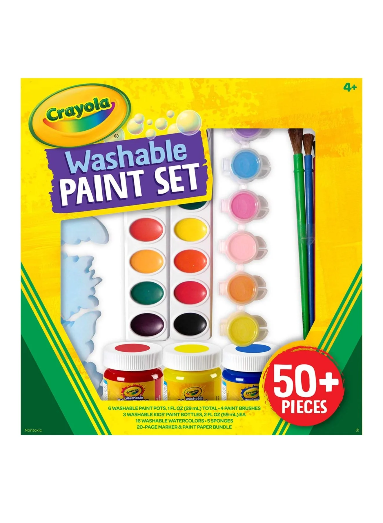 Premium Washable Paint Set for Kids Creative Arts and Crafts (10-Piece Set) 3pzvq