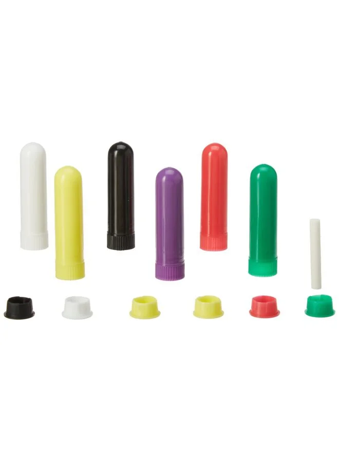 Premium Vials Aromatherapy Nasal Inhaler Sticks Set for Essential Oils (6 Colors, 24 Pieces) ml02j