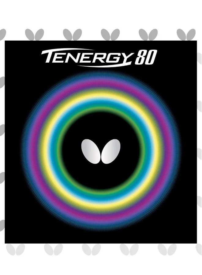 BUTTERFLY Tenergy 80 Inverted Table Tennis Rubber Professional High-Performance Sheet (Red, 1.9mm) 8tnit