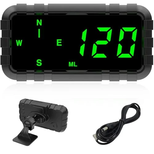 OinDoDi Digital GPS Heads Up Display Speedometer for Cars Trucks and Golf Carts (C3010, 1 Unit) pwrh3