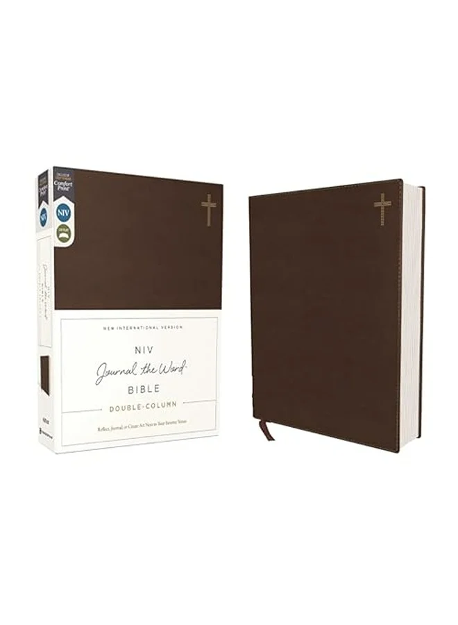 Journaling Bible Double-Column Edition with Leathersoft Cover (Brown, Standard Size) 4jy4g