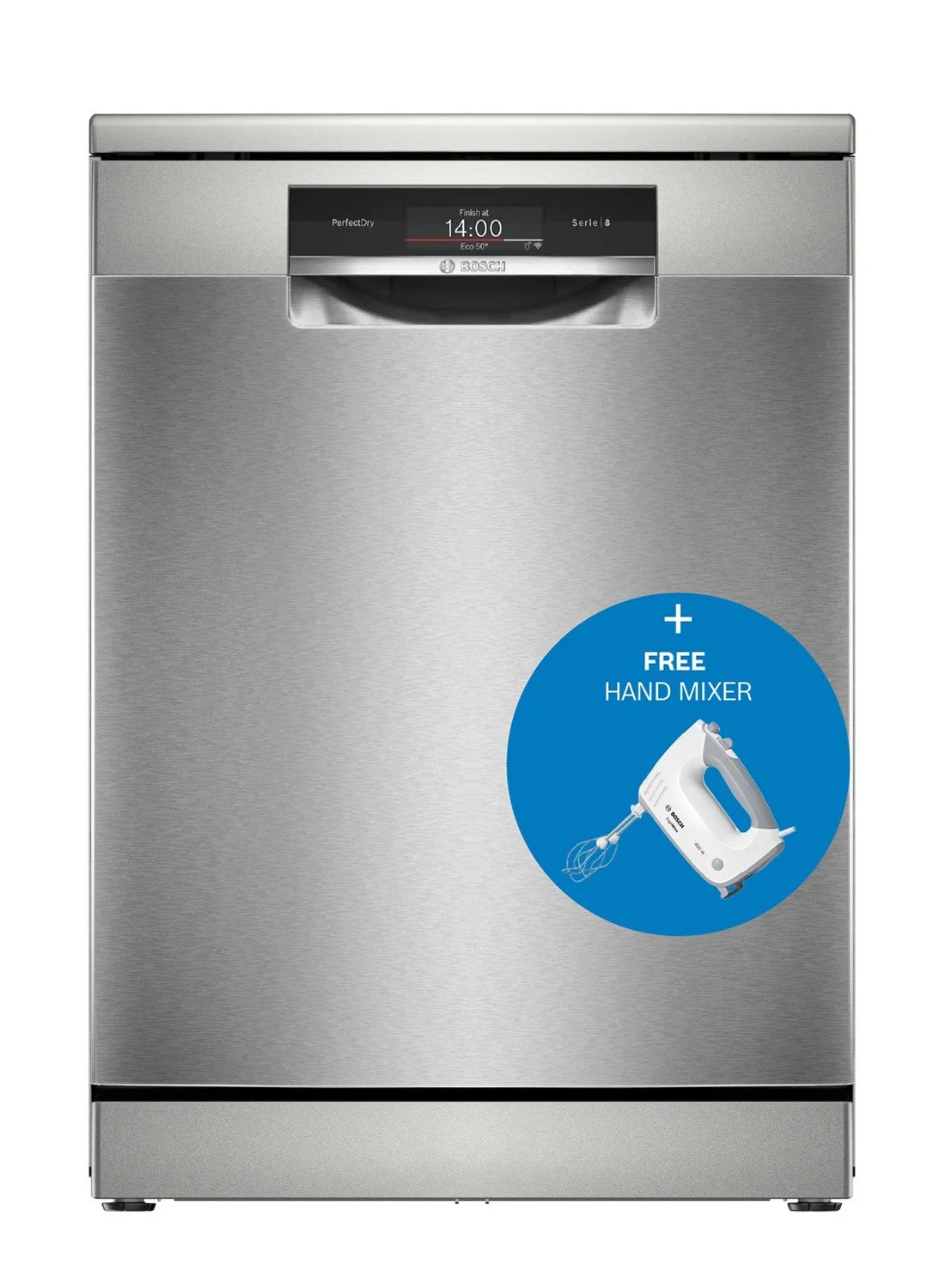 Premium Freestanding Dishwasher with 13 Place Settings and 8 Programs (Silver, 60cm) ryypg