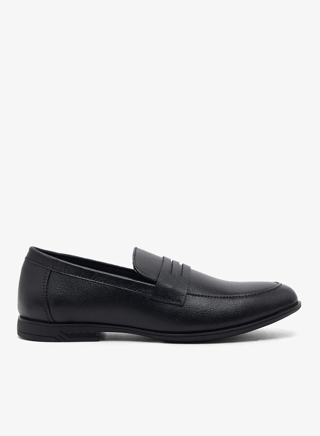 Robert Wood Pebbled Penny Formal Loafers Premium Leather Slip-On Dress Shoes for Men (Black, 42 EU) igk9t