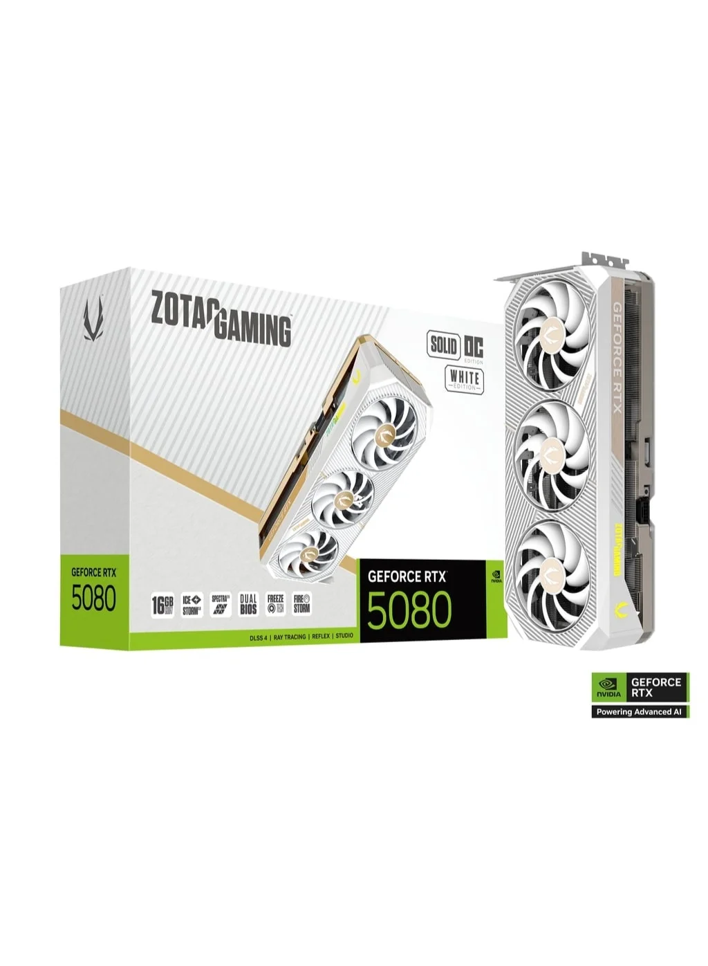 Premium Graphics Card 16GB GDDR7 10752 CUDA Cores PCIe 5.0 High-Performance Gaming GPU (White, 3.5-Slot) 4tfwi