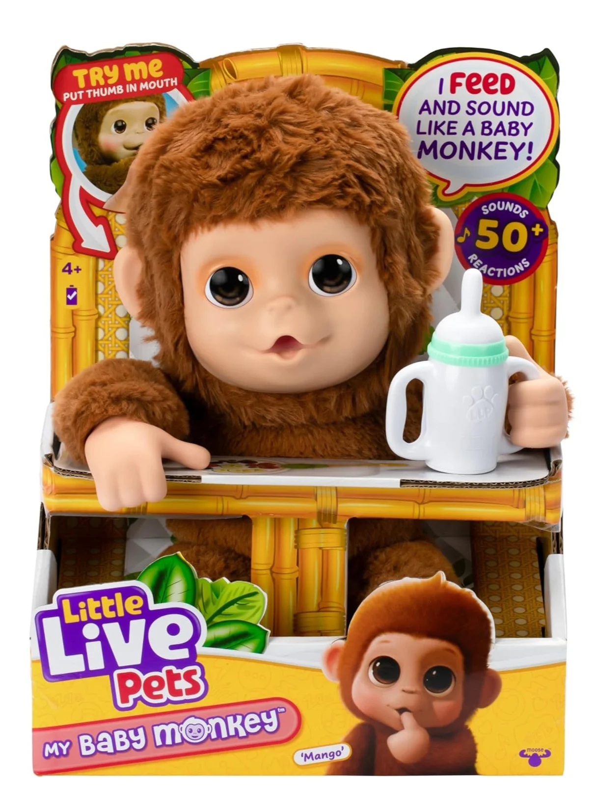 Interactive Baby Monkey Toy Realistic Plush Electronic Pet Companion (Kids, 1 Piece) wrccf