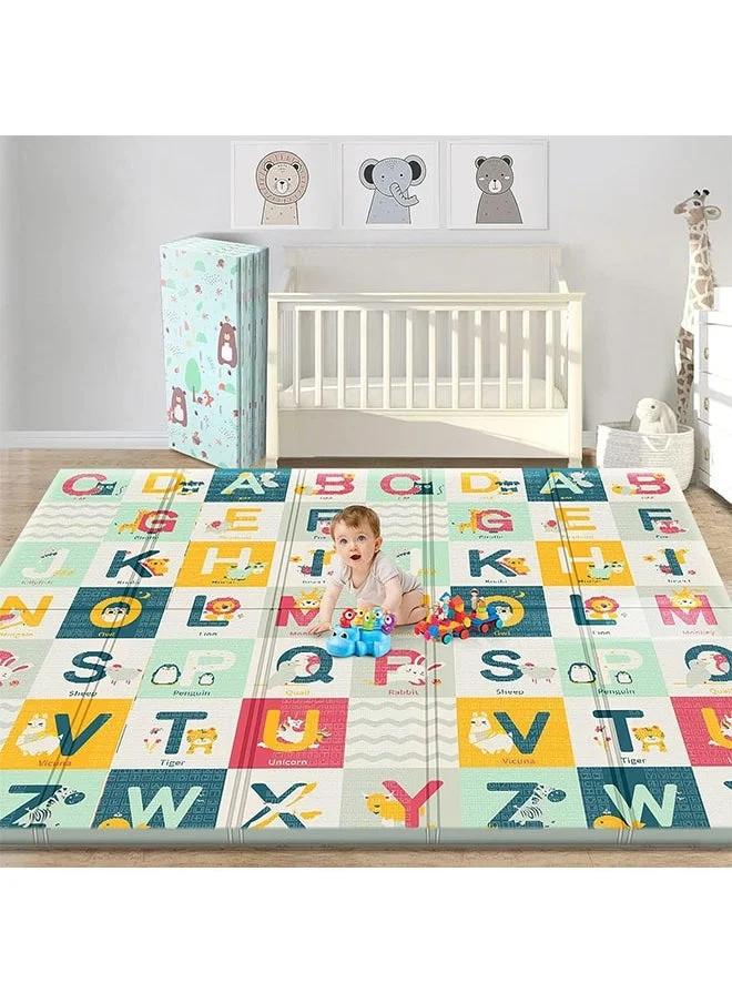 Beauenty Foldable Baby Play Mat Waterproof Foam Crawling Floor Mat (180 x 160 cm) for Infants and Toddlers o69yh